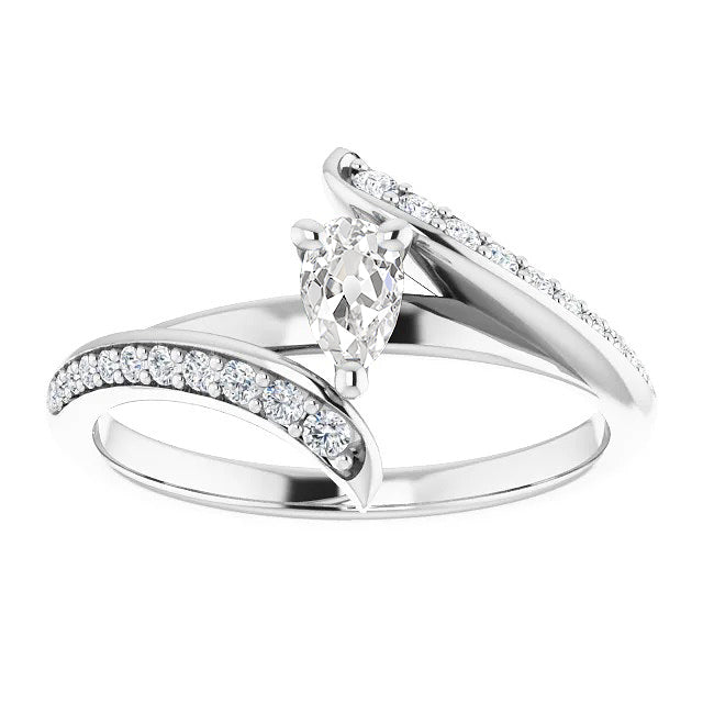natural round diamond 6.25ct ring front view