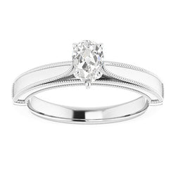 Pear Old Miner Diamond Solitaire Ring Prong Vintage Style 1.50 Carats