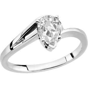 Pear Old Miner Diamond Solitaire Split Shank 2.50 Carats