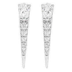 Pear Old Miner & Round Diamond Ladies Drop Earrings 4.50 Carats