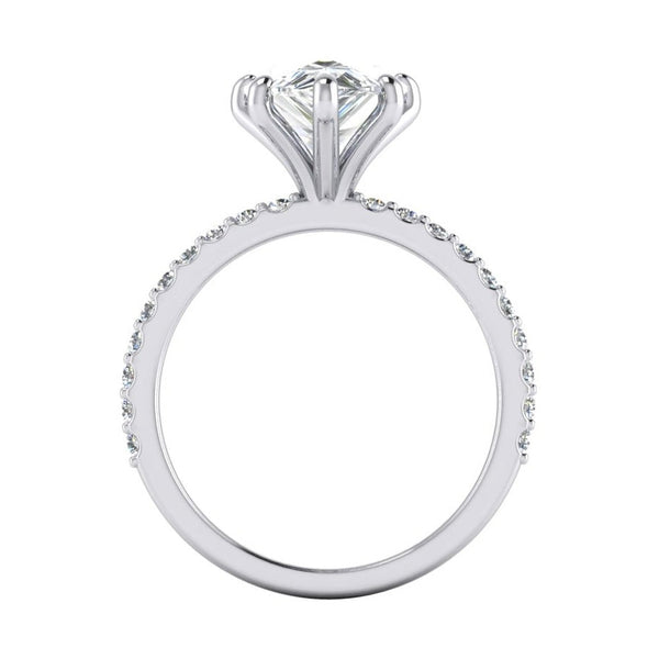  Lady’s Brilliant Engagement White Gold Diamond  with Accents