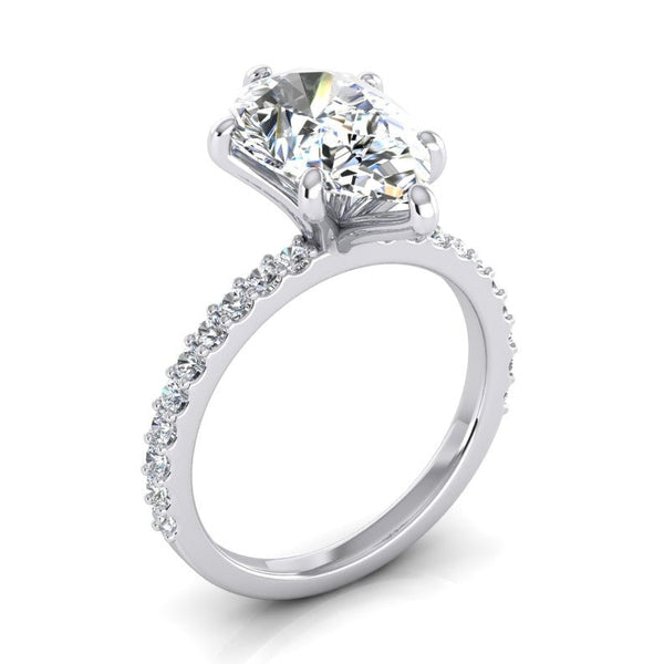  Lady’s Brilliant Engagement White Gold Diamond Solitaire Ring 