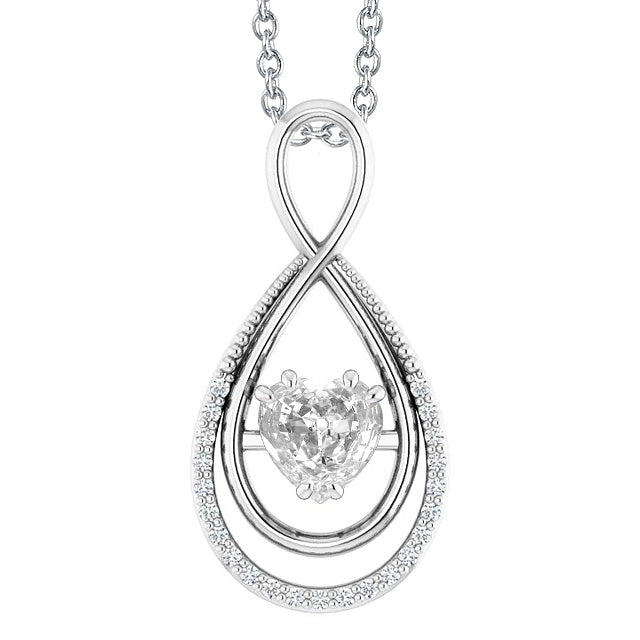 Pear Shaped Diamond Pendant Old Miner Cut