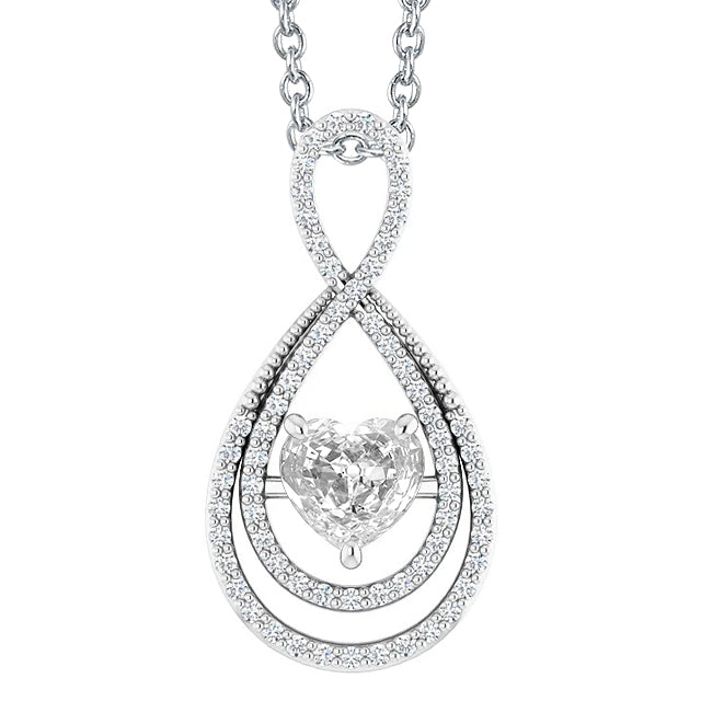 Pear Shaped Diamond Pendant Old Miner