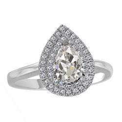 Natural Diamond Ring 3ct - White Gold 14K