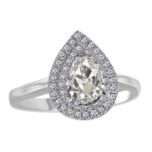 natural round diamond 3ct ring front view