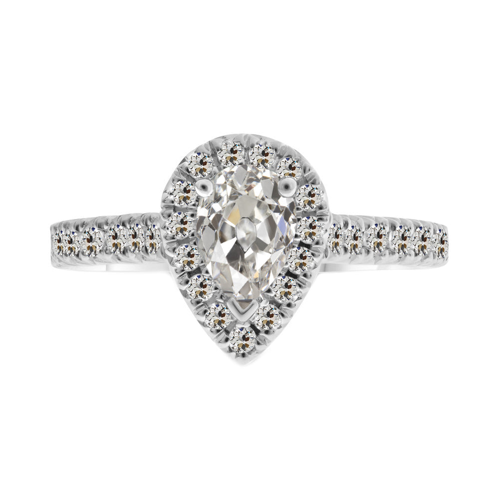 natural round diamond 3.50ct ring front view