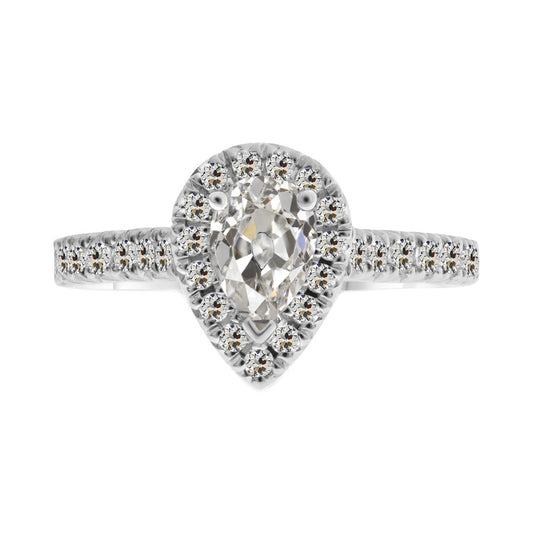 natural round diamond 3.50ct ring front view