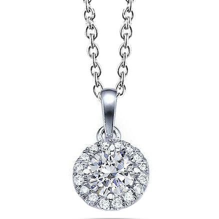 Pendant Necklace 2.80 Ct Gorgeous Round Cut Natural Earth Mined Diamonds Gold White 14K
