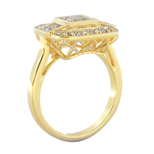 Antique Style Ladies Diamond Ring 14K