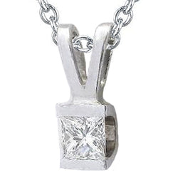 Princess Cut Natural Earth Mined Diamond Pendant 1.50 Ct Sparkling Jewelry 14K White Gold