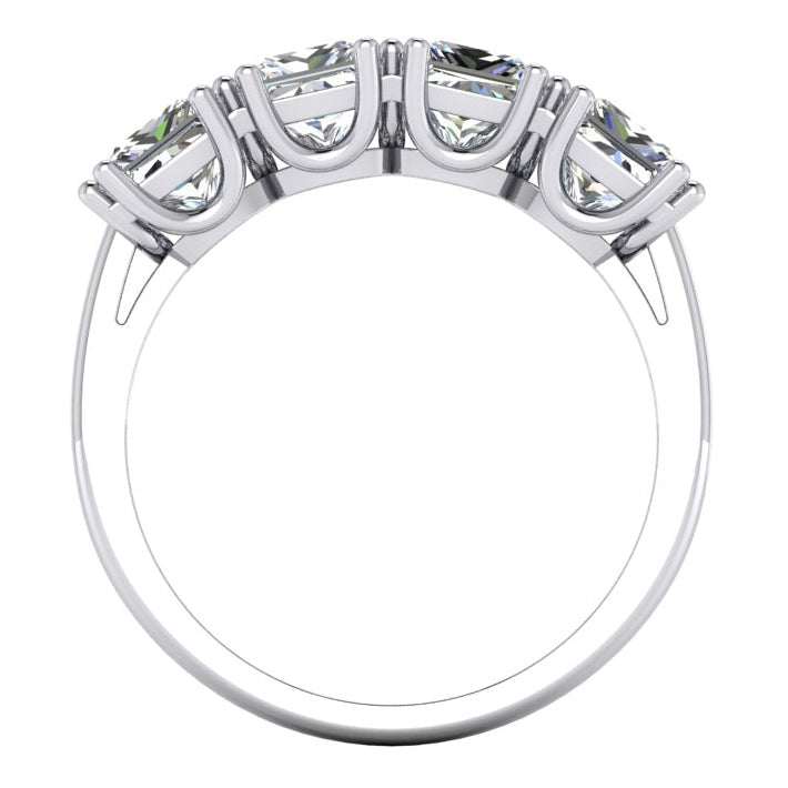 Unique Style White Sparkling Engagement White gold   Unique Style White Sparkling Engagement White gold   4 stone princess band