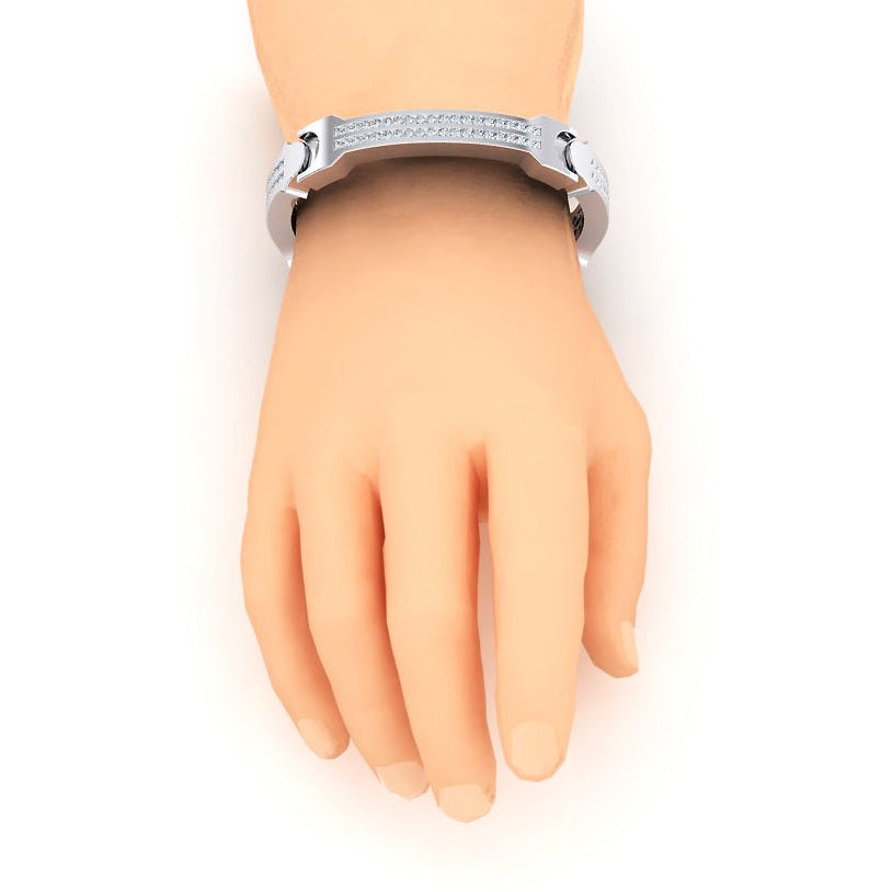 Princess Diamond Gold Men's Bracelet