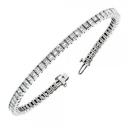 Princess Cut 9.30 Carats Lab Grown Diamonds Channel Set Tennis Bracelet