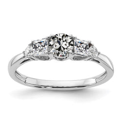 Genuine   Princess & Round Old Miner Diamond Anniversary Ring 2.50 Carats