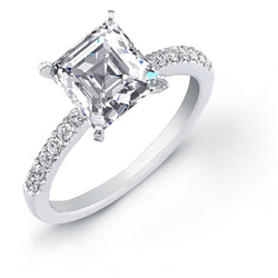 Princess & Round 3.70 Carats Natural Earth Mined Diamond Anniversary Ring White Gold 14K