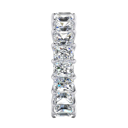 7.35 Ct. Radiant Cut Natural Earth Mined Diamond Eternity Engagement Band Gold