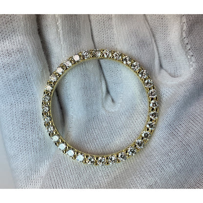natural round diamond 5.4ct watch side angle