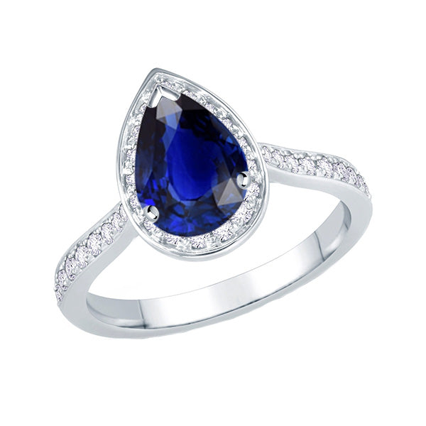 natural round sapphire 4ct ring profile view