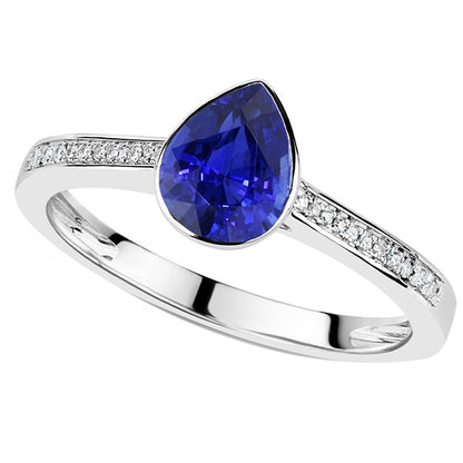 natural round sapphire 3ct watch profile view