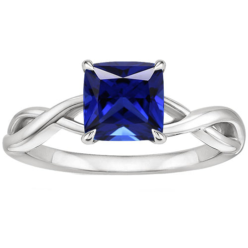 High Quality Unique Women's Gold Solitaire Ring Sri Lankan Sapphire Prong