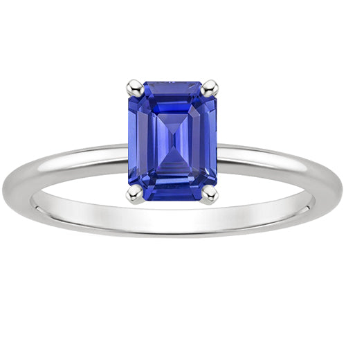 Woman's  Weeding Anniversary  Anniversary Solitaire Ring Emerald Ceylon Sapphire
