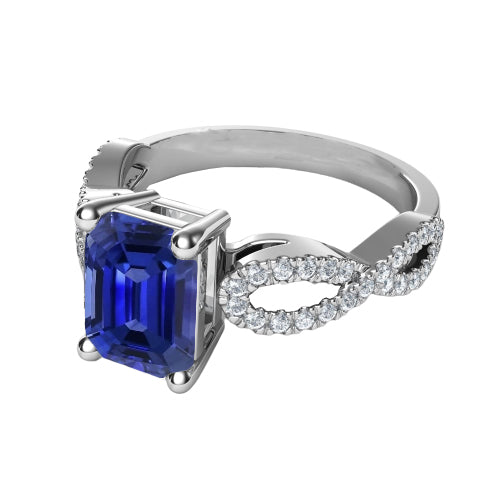  Infinity Style Best Amazing Stylish womans Diamond Anniversary Ring Emerald Sapphire