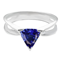 Natural Sapphire Ring 1.50ct - White Gold 14K
