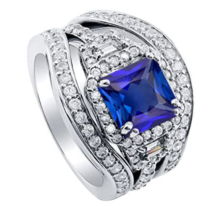 Diamond Sapphire Ring With Jacket