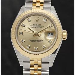 Natural Rolex Two Tone Ladies Watch 26mm Yellow Gold 18K