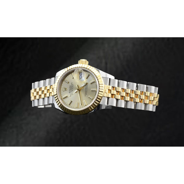 279173 Rolex Lady Date-just 28mm Champagne Luminous Dial 18K Gold