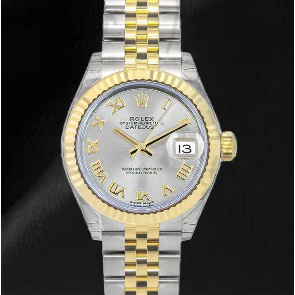 Rolex 279173 Lady Datejust 28 Roman Dial 18k Yellow Gold Jubilee Bracelet