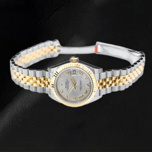 Rolex 279173 Lady Datejust 28 Roman Dial 18k Yellow Gold Jubilee Bracelet