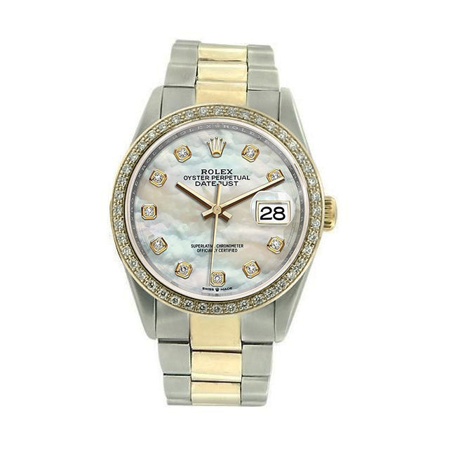 natural pearl watch front view