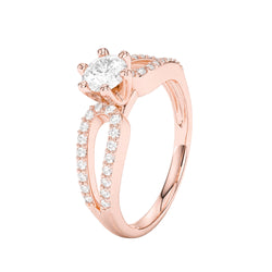 Rose Gold 1.75 Ct Diamond Engagement Ring Accented Jewelry