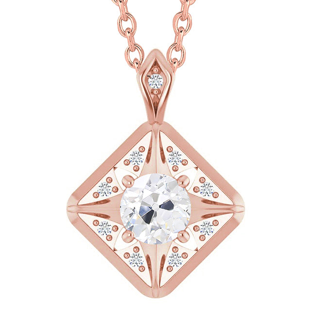 Diamond Pendant Jewelry Round Old Miner