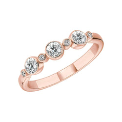 Rose Gold Bubble Diamond Ring Old Cut Round Jewelry 3.50 Carats