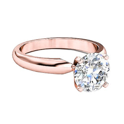 Rose Gold Diamond Ring Solitaire Ring 1.01 Carat