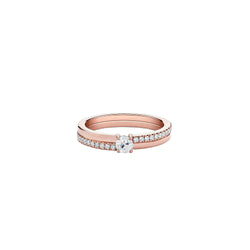 Rose Gold Engagement Ring Set Old Cut Round Diamonds 1.85 Carats