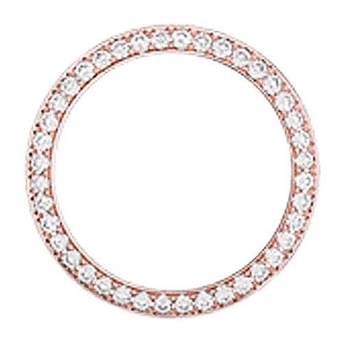 Rose Gold Round Natural Earth Mined Diamond Bezel To Fit Datejust Mens 36Mm Watch 4 Ct