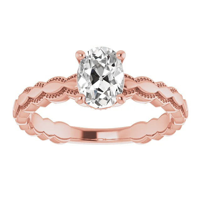 Women Jewelry Rose Gold Solitaire Ring