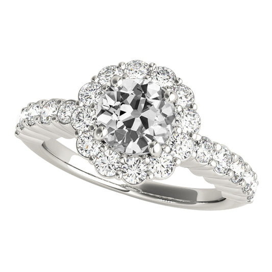 natural round diamond 4.75ct ring front view