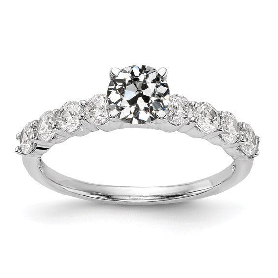 Women's Wedding Anniversary Ring Old Miner European Diamond Prong Set