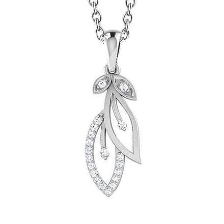 Round Brilliant Cut 2 Carats Natural Earth Mined Diamonds Pendant Necklace White Gold 14K