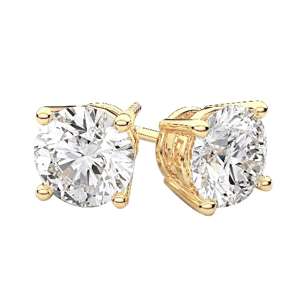 Yellow Gold  Marquise Cut Diamond Stud Earring White Gold Lady Jewelry Stud Earrings