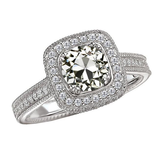 natural round diamond 3ct ring front view