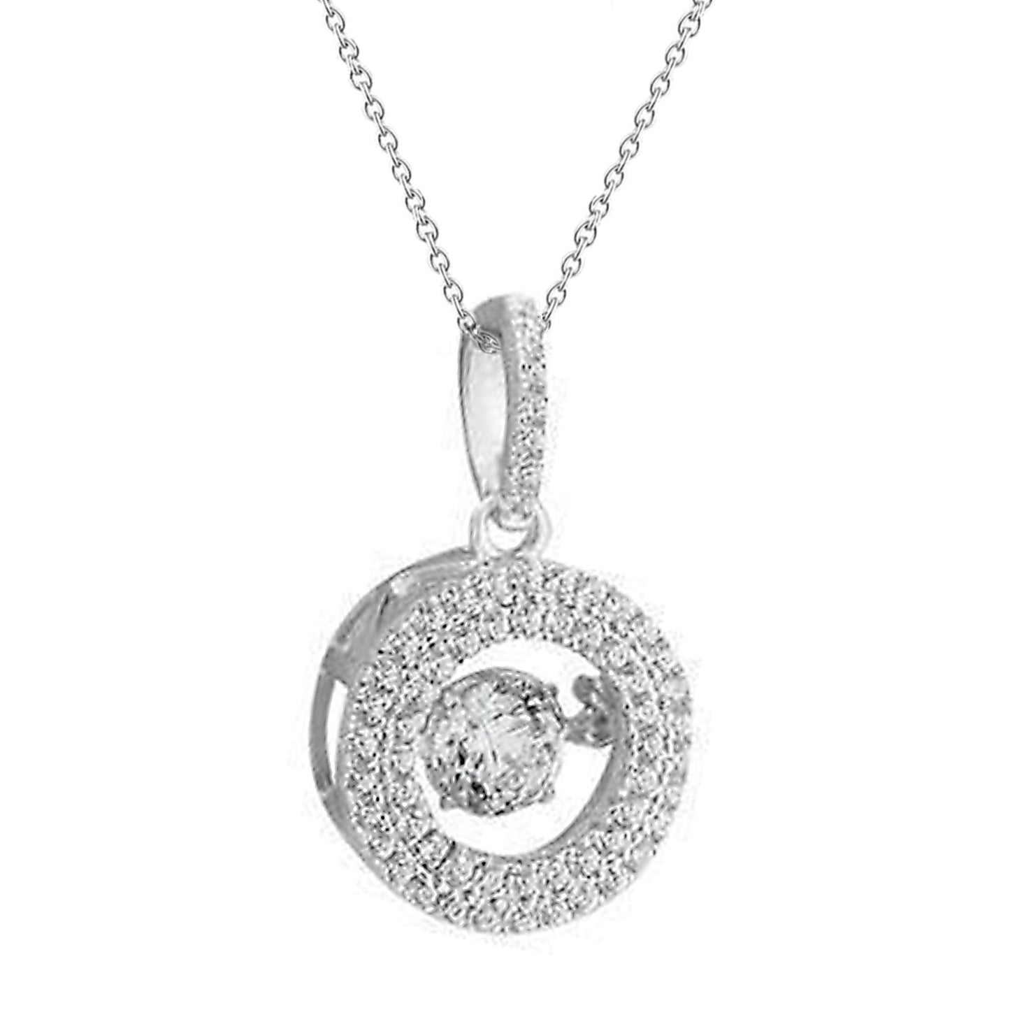 Round Brilliant Shape 1.35 Ct Natural Earth Mined Diamonds Necklace Pendant White Gold 14K