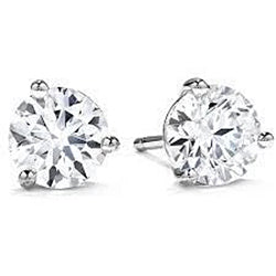 Fancy Quality Wedding Stud Earrings White Gold Diamond