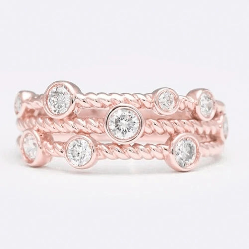 Diamond Bubble Ring Band