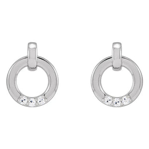 Round Diamond Drop Earrings 3 Carats Old Miner